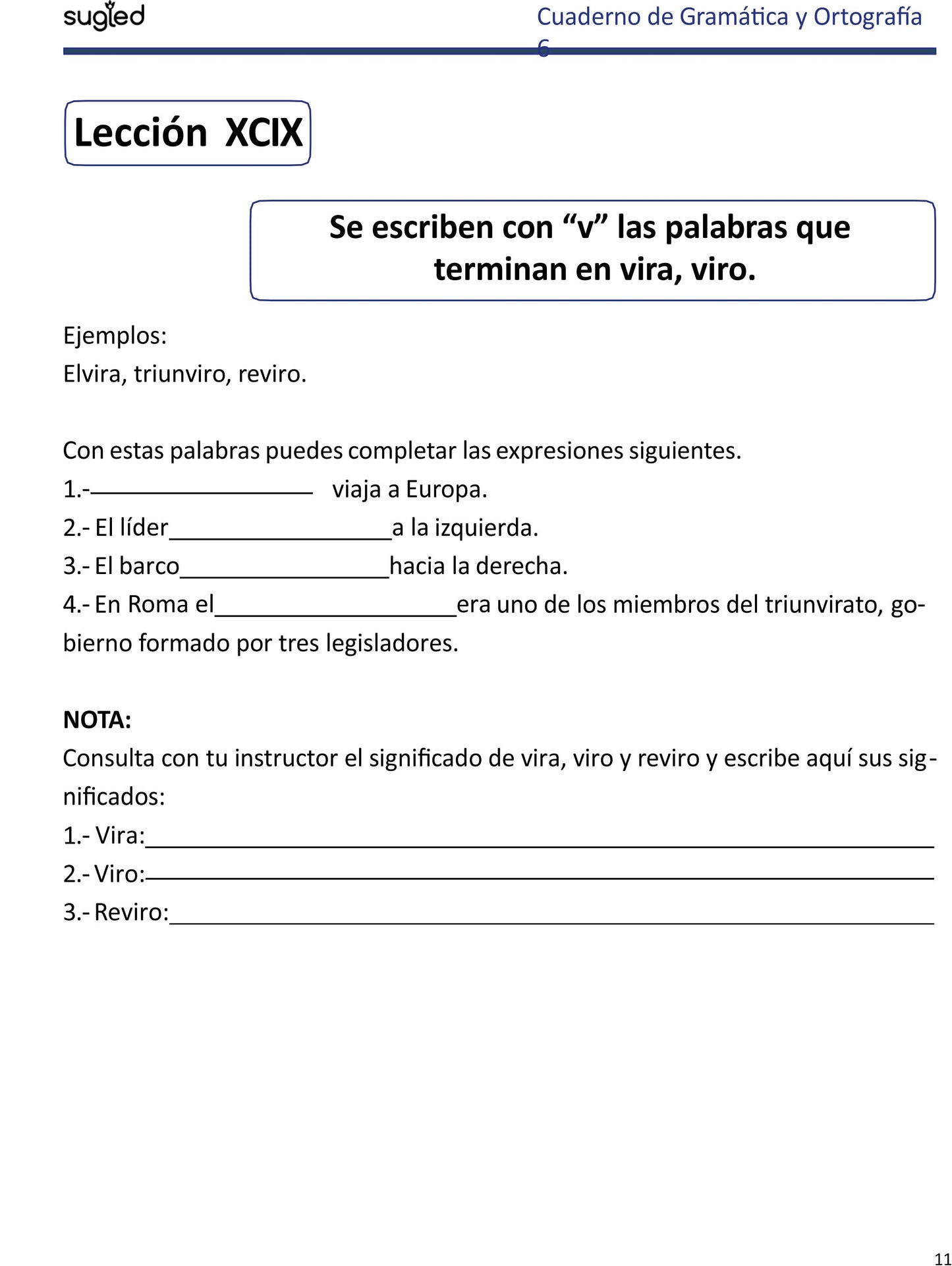 Gramática y Ortografía Nivel 6 (.PDF)