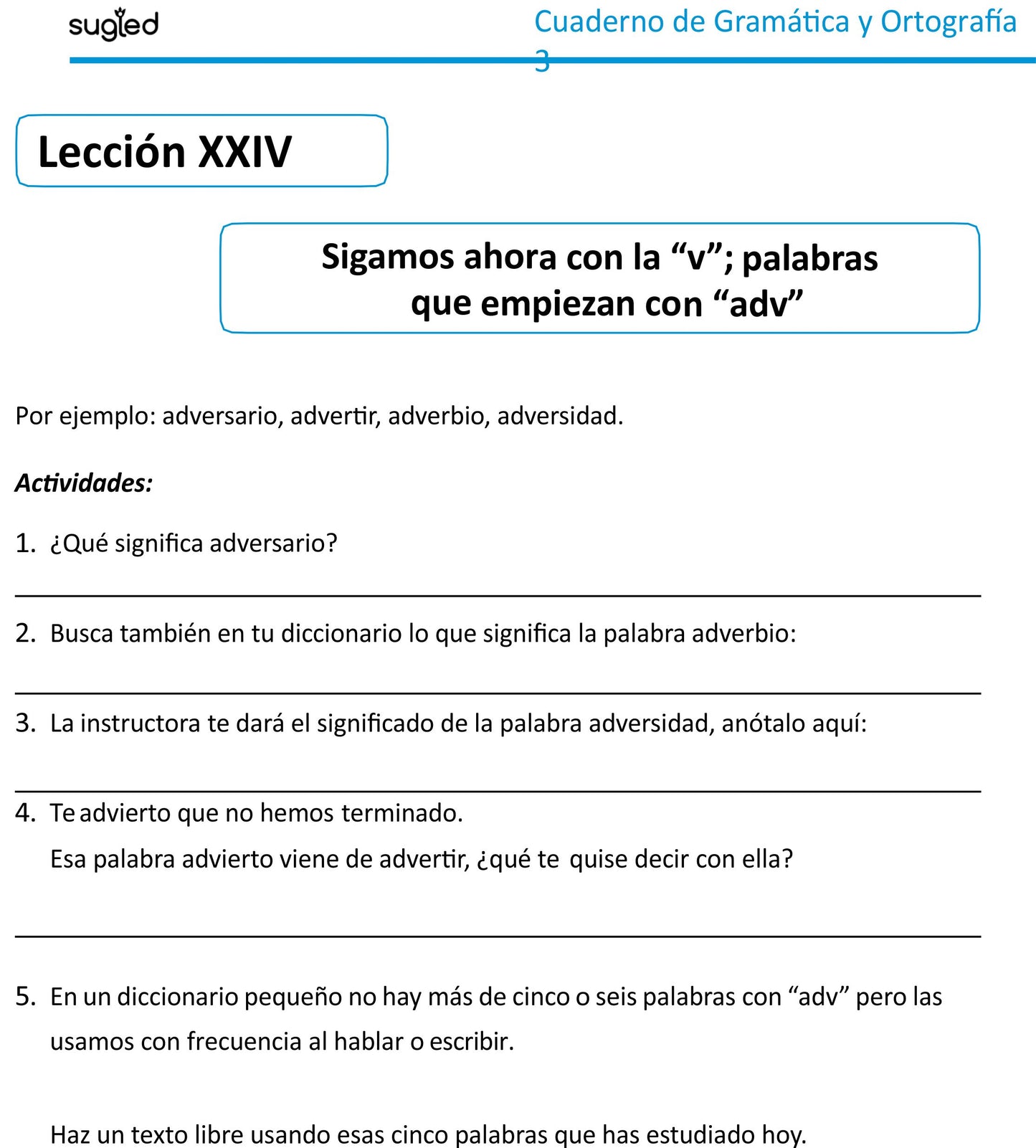 Gramática y Ortografía Nivel 3 (.PDF)