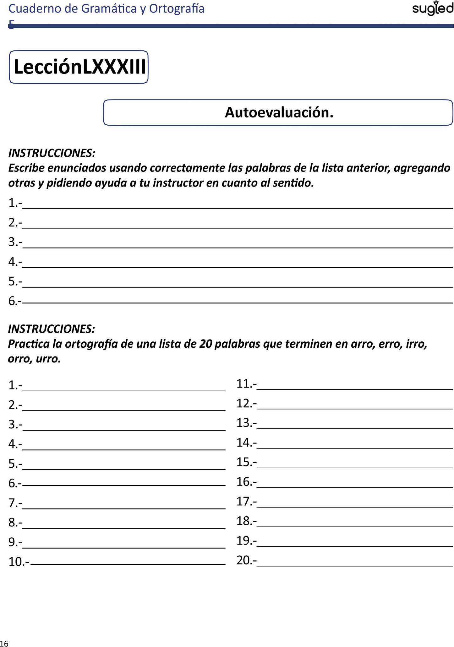 Gramática y Ortografía Nivel 5 (.PDF)