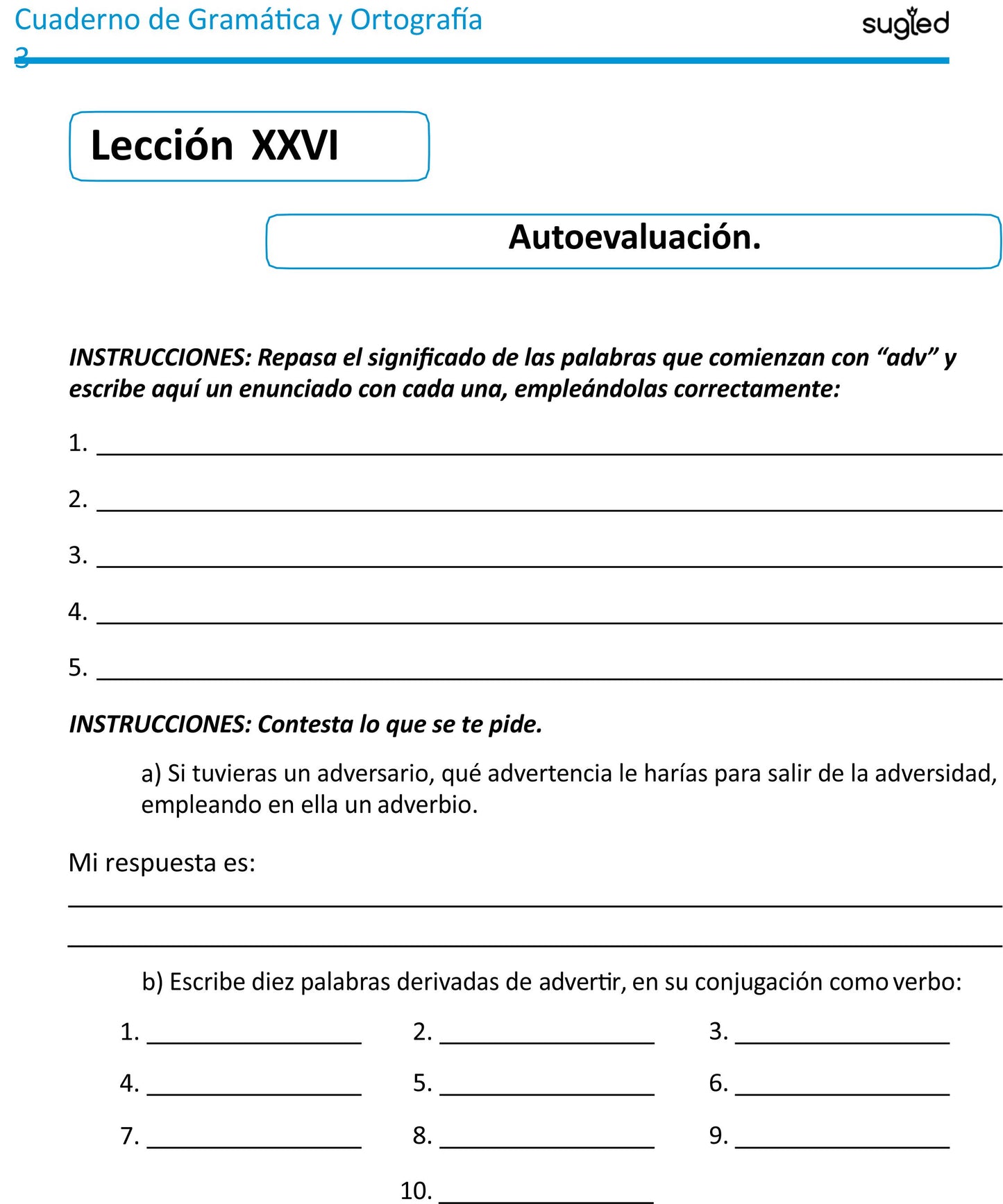Gramática y Ortografía Nivel 3 (.PDF)