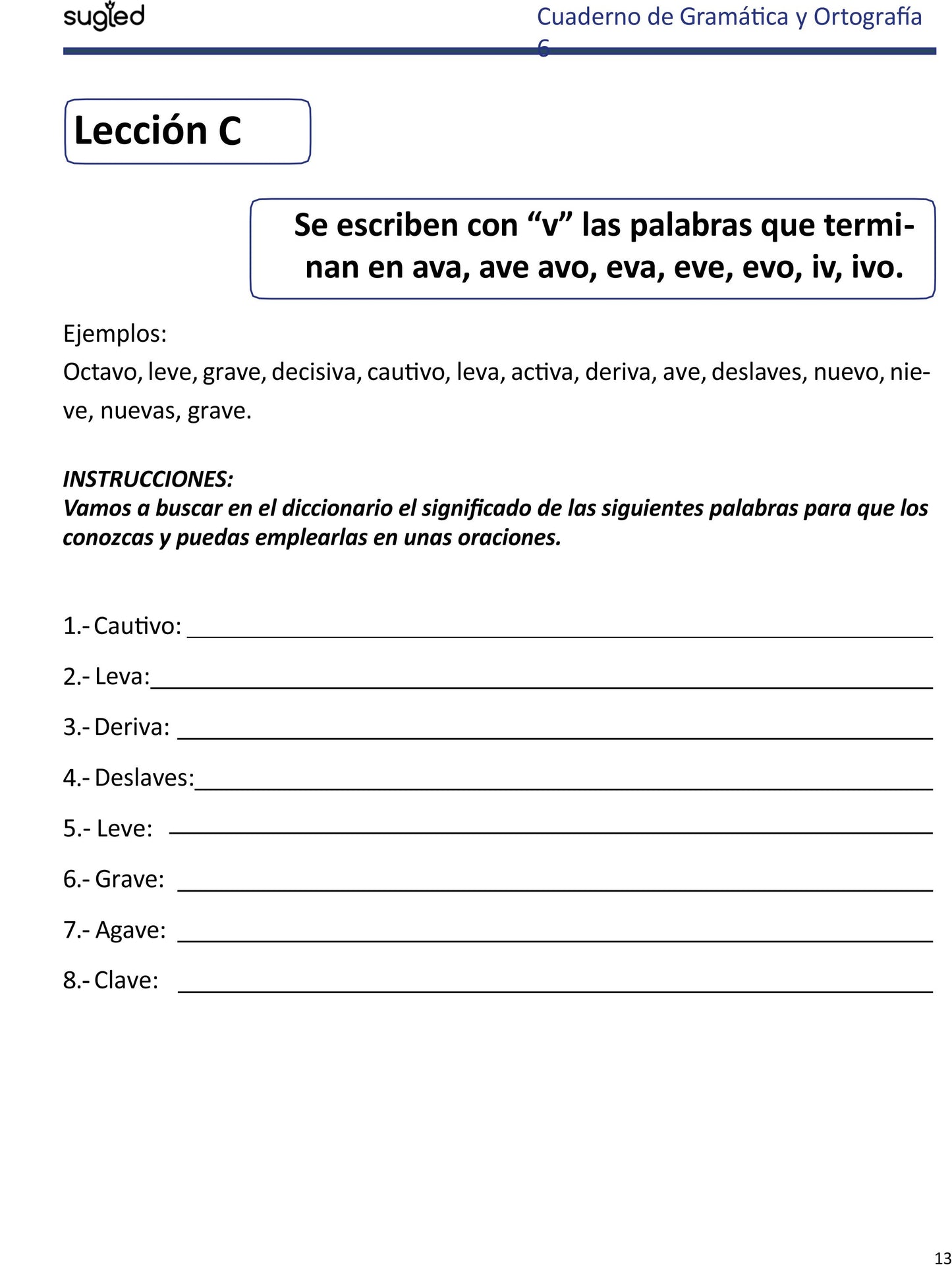 Gramática y Ortografía Nivel 6 (.PDF)