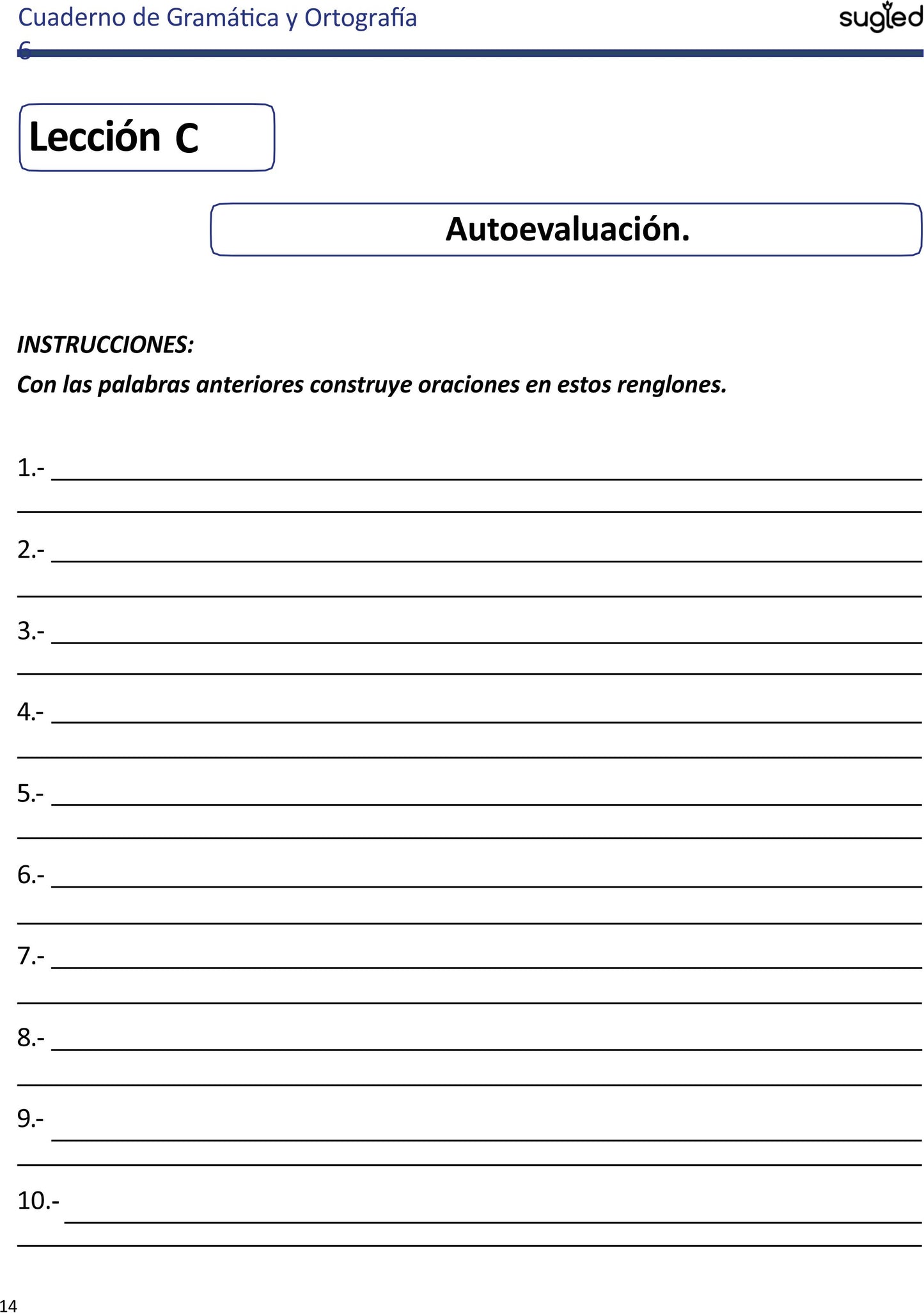 Gramática y Ortografía Nivel 6 (.PDF)