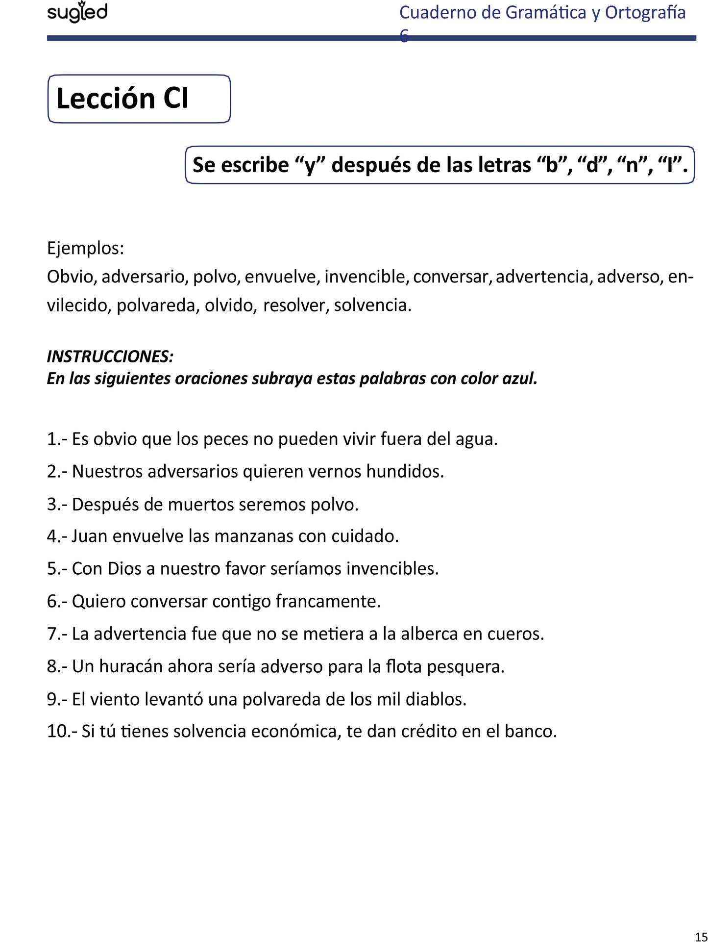 Gramática y Ortografía Nivel 6 (.PDF)
