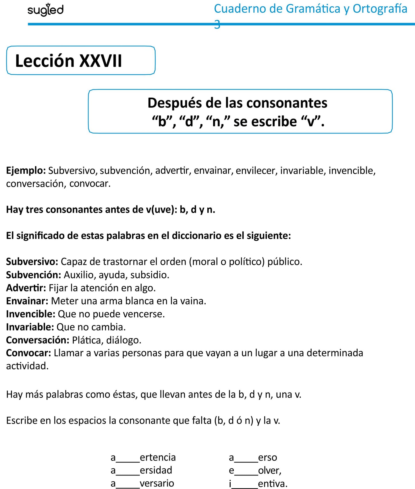 Gramática y Ortografía Nivel 3 (.PDF)