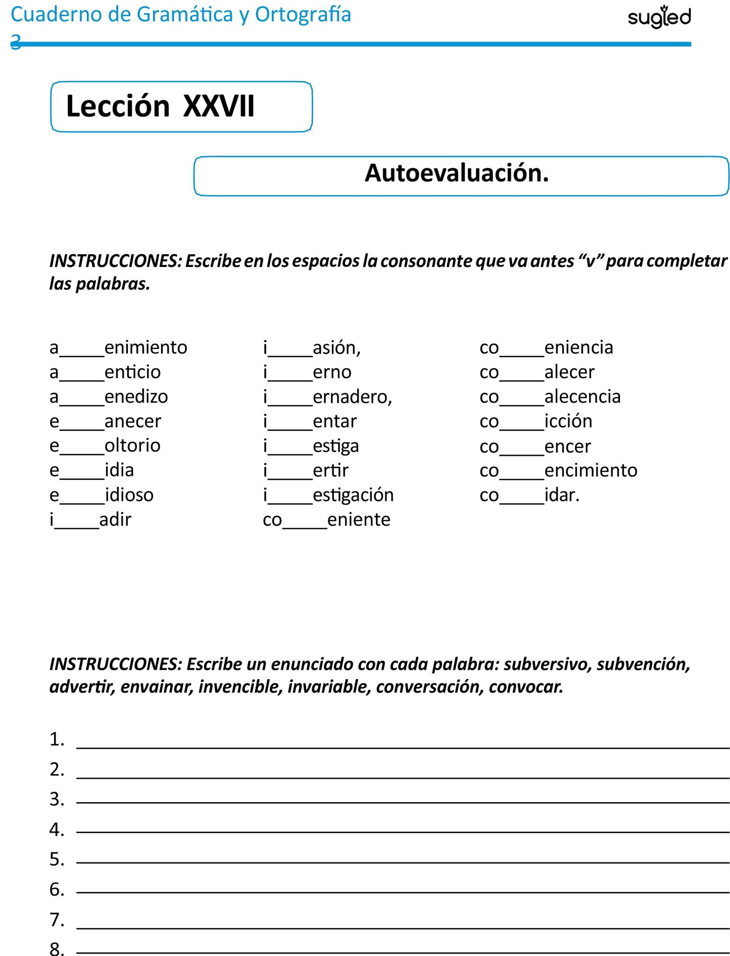 Gramática y Ortografía Nivel 3 (.PDF)