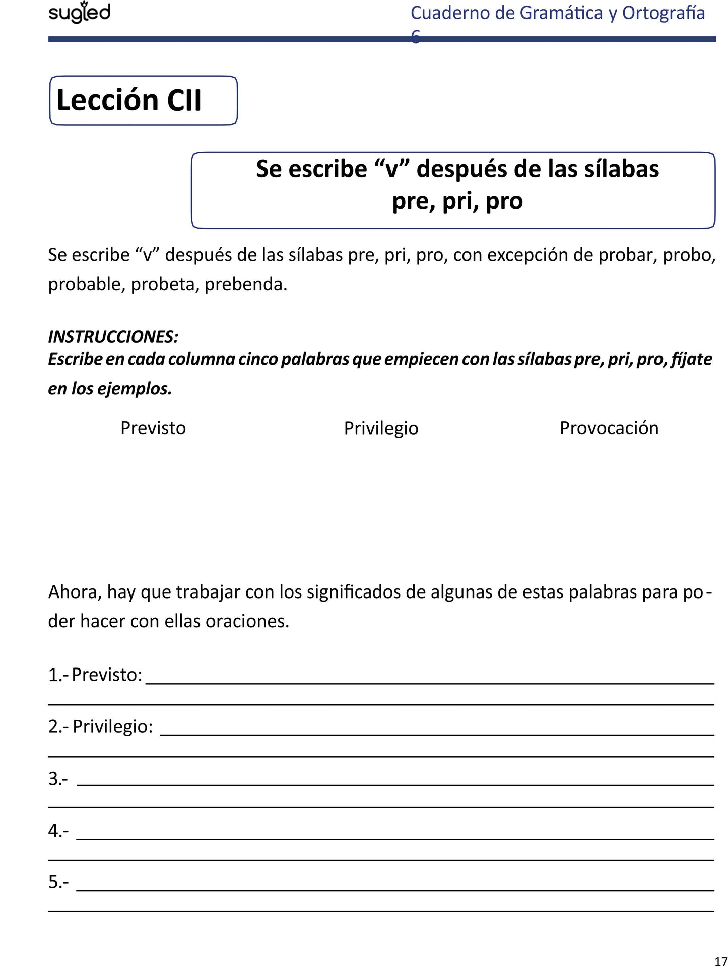 Gramática y Ortografía Nivel 6 (.PDF)