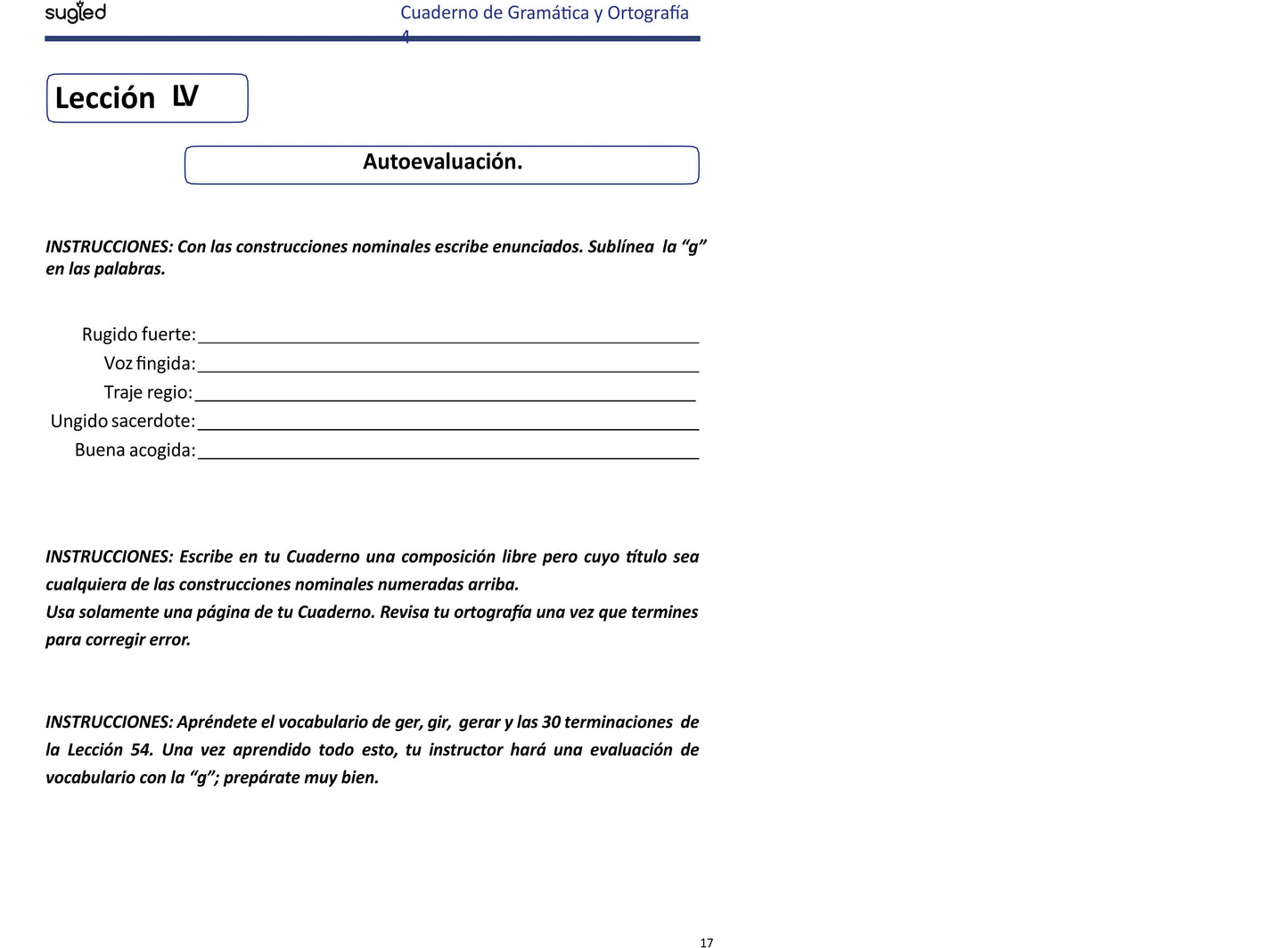 Gramática y Ortografía Nivel 4 (.PDF)