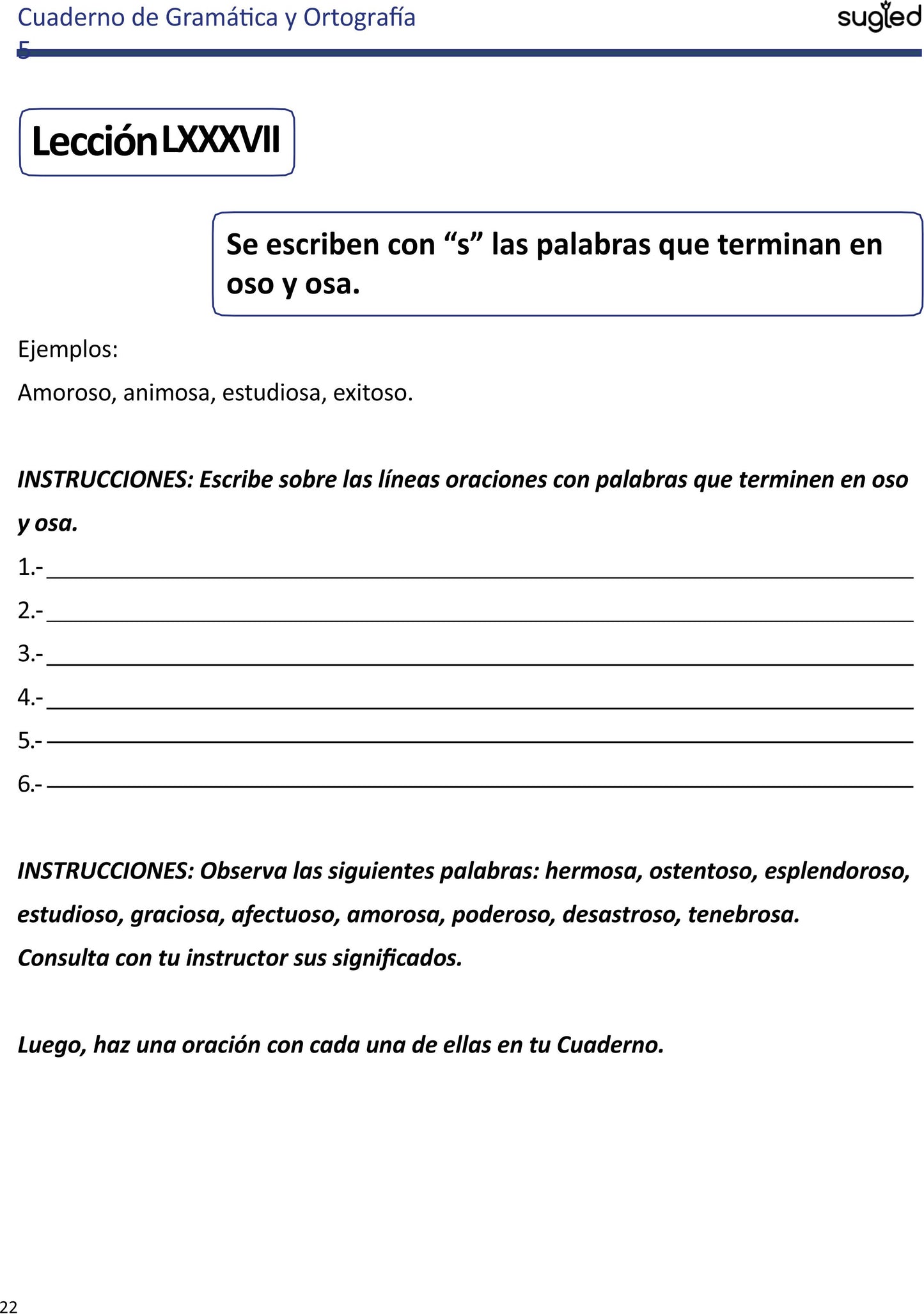 Gramática y Ortografía Nivel 5 (.PDF)