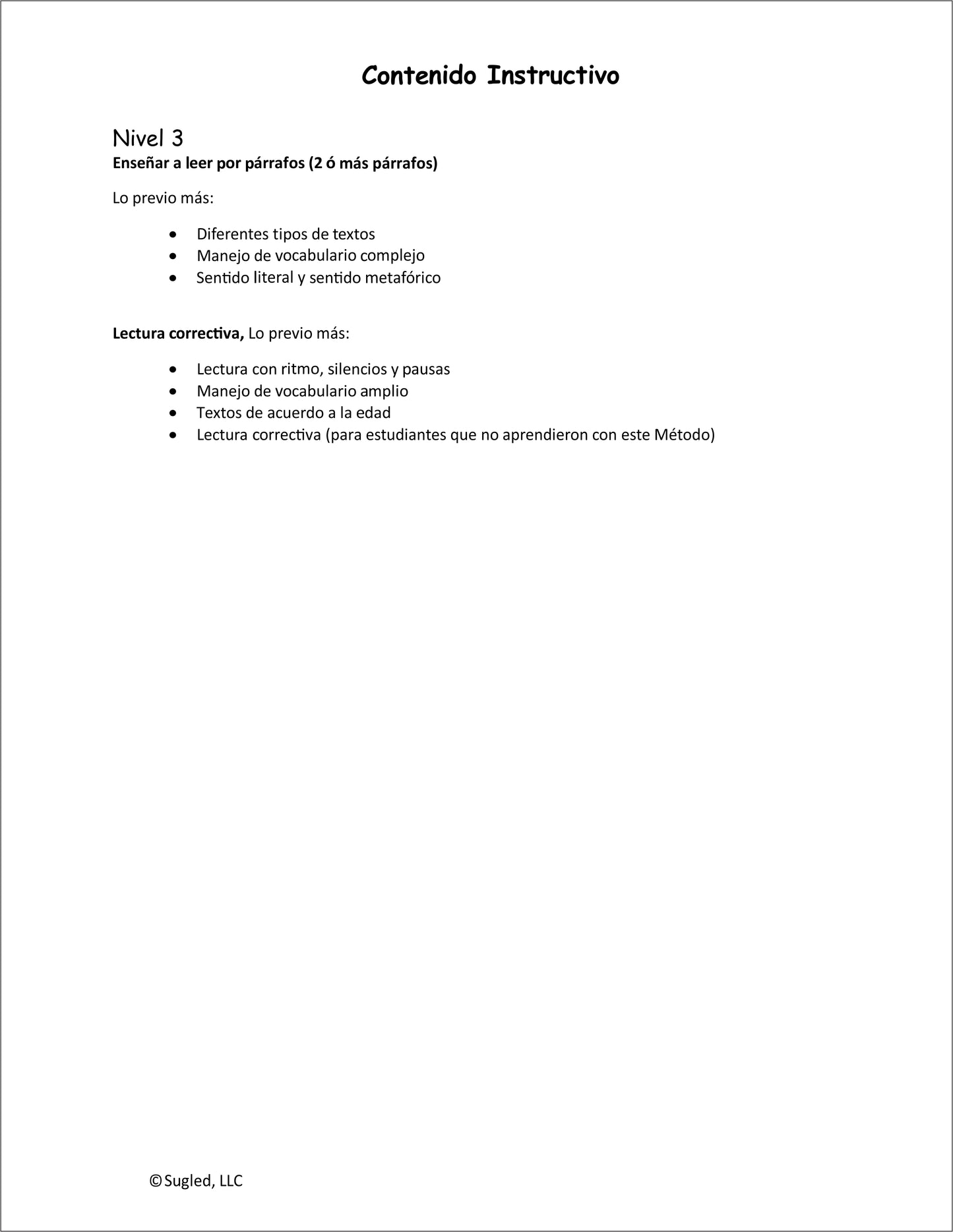 Libro de Lectura Nivel 3 (.PDF)