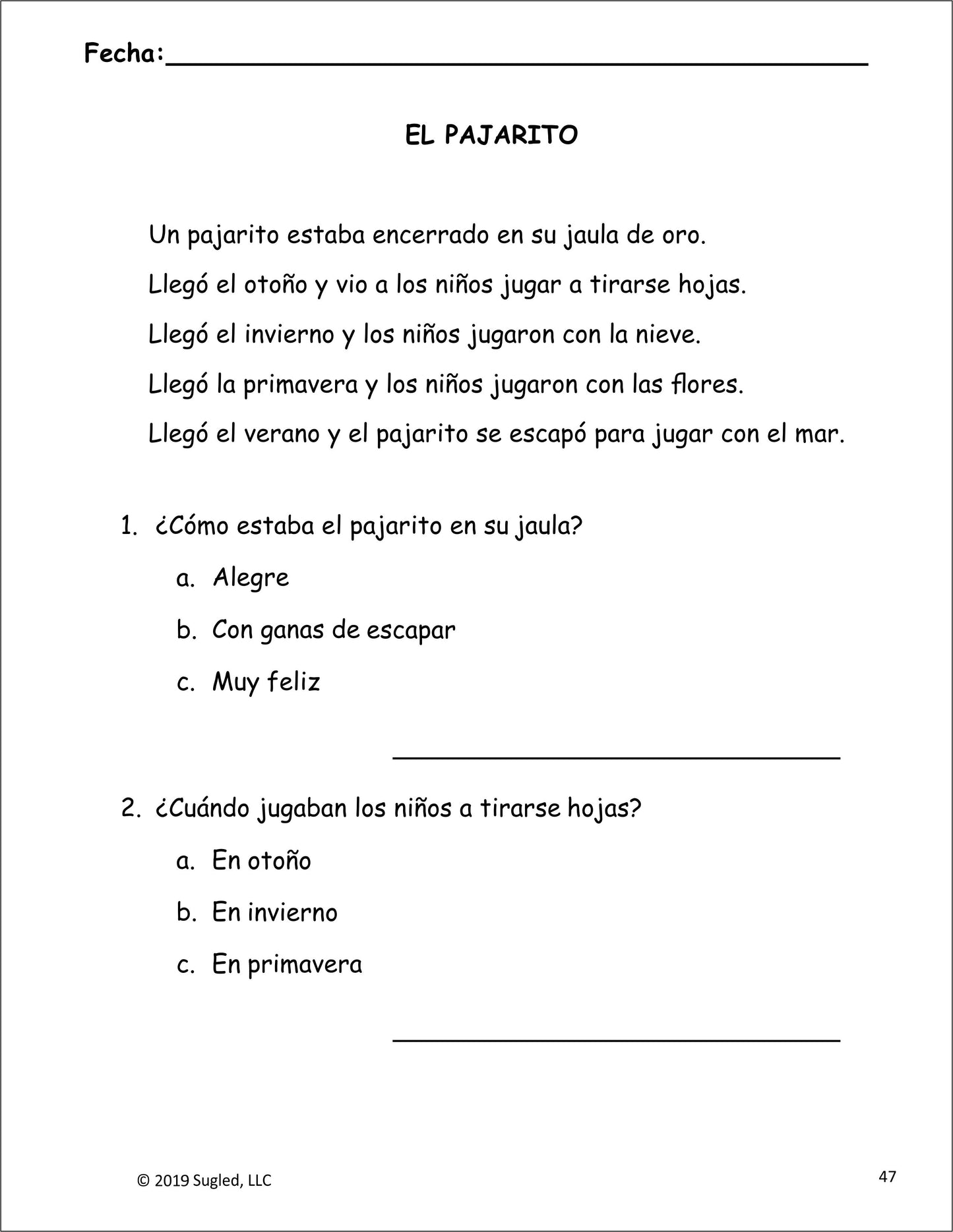 Paquete de Libros de Lectura (.PDF)