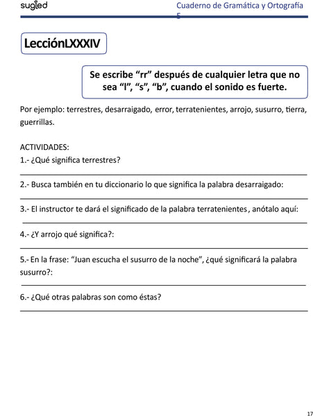 Gramática y Ortografía Nivel 5 (.PDF)