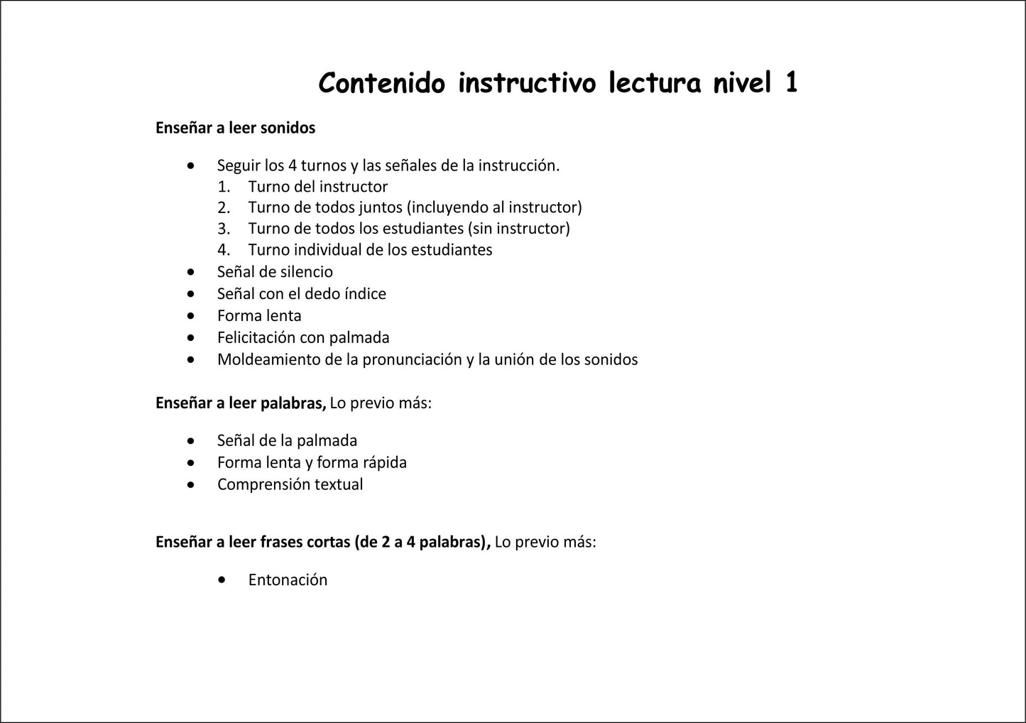 Libro de Lectura Nivel 1 (.PDF)